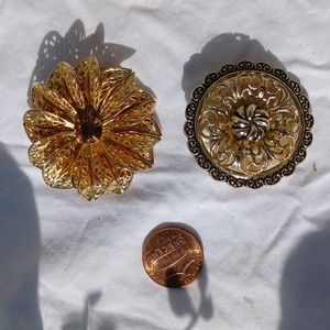 Two Vintage scarf or collar clips